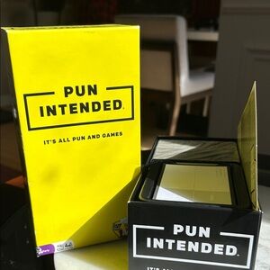 "Pun Intended" party game by The Game Chef.
